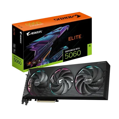 GIGABYTE AORUS GeForce RTX 5060 ELITE 8G GDDR7 Graphics Card